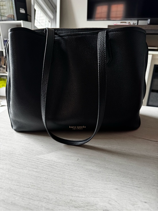 kate spade Handbags - kate spade Black Pebbled Leather Shoulder Work Tote